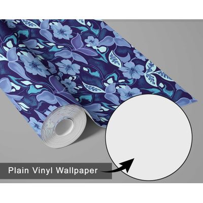 Papel de Parede Autoadesivo Removível Folhas de Outono, Mural Instantâneo Roxo para Quarto Banheiro Lavanderia Closet - S4Sassy 63,5 cm (L) × 152,4 cm (C) / Roxo - Vinil Liso