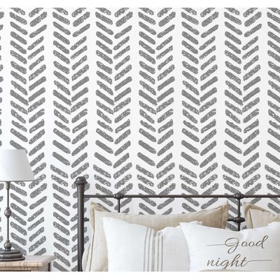 Papel de Parede Vinílico Autoadesivo Removível Cinza, Estampa Geométrica Desgastada, À Prova D'Água, Para Quarto e Sala - S4Sassy 63,5 cm (L) × 914,4 cm (C) / Cinza - Vinil Liso