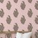 Papel de Parede Vinil Autoadesivo Removível, Motivo Booti Tradicional, Mural Asiático para Banheiro, Lavanderia e Closet - S4Sassy 63,5 cm (L) × 609,6 cm (C) / Rosa - Vinil Texturizado