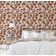 Papel de Parede Vinílico Autoadesivo Folhagem Chic Impermeável Marrom Removível para Quartos, Salas, Espaços Alugados e Armários - S4Sassy 63,5 cm (L) × 914,4 cm (C) / Marrom - Vinil Texturizado