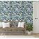 Papel de Parede Autoadesivo Removível Folha de Palmeira Azul - Mural Instantâneo para Quarto, Banheiro, Lavanderia e Closet - S4Sassy 63,5 cm (L) × 304,8 cm (C) / Azul - Vinil Liso