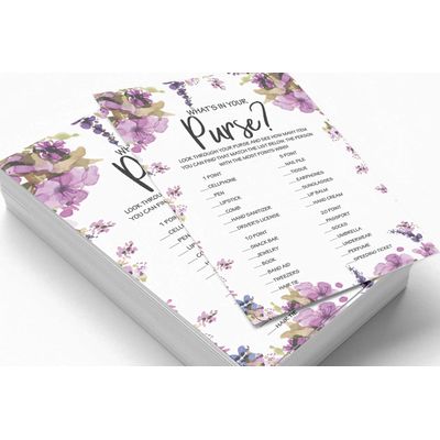 Cartões Quadrados em Branco para Chá de Noiva/Despedida de Solteira Pacote com 50 Jogo para Preencher Ideias de Presente Floral - Inkdotpot 12,7 Cm × 17,78 Cm / Branco - O Que Tem na Sua Bolsa