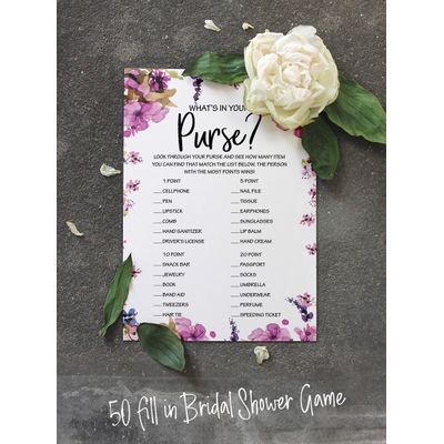 Cartões Quadrados em Branco para Chá de Noiva/Despedida de Solteira Pacote com 50 Jogo para Preencher Ideias de Presente Floral - Inkdotpot 12,7 Cm × 17,78 Cm / Branco - O Que Tem na Sua Bolsa