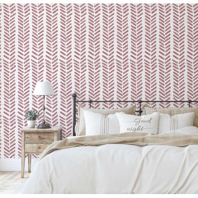 Papel de Parede Vinílico Autoadesivo, Geométrico Desgastado, Rosa, Impermeável, Removível para Quartos, Salas e Locatários - S4Sassy 63,5 cm (L) × 304,8 cm (C) / Rosa - Vinil Liso