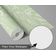 Papel de Parede Branco com Estampa Botânica Asiática, Vinil Autoadesivo, Revestimento Decorativo Fácil para Quarto e Sala, Verde - S4Sassy 63,5 cm (L) × 304,8 cm (C) / Verde - Vinil Liso