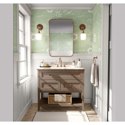Papel de Parede Branco com Estampa Botânica Asiática, Vinil Autoadesivo, Revestimento Decorativo Fácil para Quarto e Sala, Verde - S4Sassy 63,5 cm (L) × 304,8 cm (C) / Verde - Vinil Liso