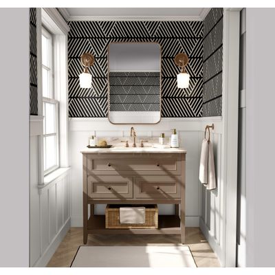 Papel de Parede Vinílico Autoadesivo Listras Geométricas À Prova d'Água Preto, Removível para Quartos e Sala, Espaços Alugados - S4Sassy 63,5 cm (L) × 609,6 cm (C) / Preto - Vinil Liso