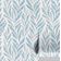 Papel de Parede Autoadesivo, Folha de Bananeira Abstrata, Vinil Impermeável Azul, Amigável a Inquilinos, Quarto/Sala de Jantar - S4Sassy 63,5 cm (L) × 304,8 cm (C) / Azul - Vinil Liso
