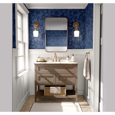 Papel de Parede Autoadesivo Estampa Botânica Azul, Mural, Papel Contact para Paredes, Destaque para Entrada e Escritório, Solução - S4sassy 63,5 cm (L) × 152,4 cm (C) / Azul - Vinil Texturizado