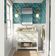 Papel de Parede Autoadesivo Removível Vintage Rosas em Flor Verde para Quarto, Banheiro, Lavanderia, Closet - S4Sassy 63,5 cm (L) × 914,4 cm (C) / Verde - Vinil Liso