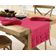Caminho de Mesa Rosa Liso com Babados Duplos para Decoração de Casa, Casamento, Festa e Feriado - Vargottam 35,56 Cm (L) × 365,76 Cm (C) / Rosa