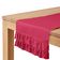 Caminho de Mesa Rosa Liso com Babados Duplos para Decoração de Casa, Casamento, Festa e Feriado - Vargottam 35,56 Cm (L) × 91,44 Cm (C) / Rosa