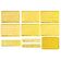 Estênceis de Caligrafia Reutilizáveis Cursivos: Letras e Números Maiúsculas e Minúsculas em Plástico para DIY, Pacote com 10 - Traceease Amarelo