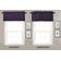 Bandô Decorativo de Algodão Liso com Passante para Varão, Meia Cortina para Janela de Cozinha - Vargottam 45,7 Cm (L) × 142,2 Cm (C) – 1 Painel / Roxo