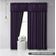 Bandô Decorativo de Algodão Liso com Passante para Varão, Meia Cortina para Janela de Cozinha - Vargottam 45,7 Cm (L) × 142,2 Cm (C) – 1 Painel / Roxo