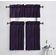 Bandô Decorativo de Algodão Liso com Passante para Varão, Meia Cortina para Janela de Cozinha - Vargottam 45,7 Cm (L) × 142,2 Cm (C) – 1 Painel / Roxo