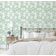 Papel de Parede Vinílico Autoadesivo Estampa Floral Chique, À Prova D'Água, Removível, Verde, Para Quartos, Locação e Armários - S4Sassy 63,5 cm (L) × 914,4 cm (C) / Verde - Vinil Liso