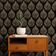 Papel de Parede Autoadesivo Padrão Samambaia, Vinílico Impermeável, Preto, Removível, Ideal para Quarto e Sala de Jantar - S4Sassy 63,5 cm (L) × 609,6 cm (C) / Preto - Vinil Texturizado