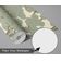 Papel de Parede Autoadesivo Estampa Dossel de Árvore Floral, Mural Estilo Asiático para Banheiro, Lavanderia e Closet Vinil Verde - S4Sassy 63,5 cm (L) × 609,6 cm (C) / Verde - Vinil Liso