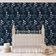 Papel de Parede Autoadesivo Vinil Removível Azul Estampa Floral de Botões, Parede de Destaque para Entrada e Escritório, Solução - S4sassy 63,5 cm (L) × 609,6 cm (C) / Azul - Vinil Texturizado