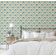 Papel de Parede Vinílico Autoadesivo Padrão Floral em Diamante, Estilo Asiático, Fácil para Quarto e Salas - Verde - S4Sassy 63,5 cm (L) × 609,6 cm (C) / Verde - Vinil Liso
