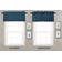 Bandô de Algodão Liso Decorativo com Passante para Varão, Meia Cortina para Janela de Cozinha - Vargottam 45,7 Cm (L) × 142,2 Cm (C) – 1 Painel / Azul