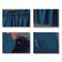 Bandô de Algodão Liso Decorativo com Passante para Varão, Meia Cortina para Janela de Cozinha - Vargottam 45,7 Cm (L) × 142,2 Cm (C) – 1 Painel / Azul