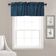 Bandô de Algodão Liso Decorativo com Passante para Varão, Meia Cortina para Janela de Cozinha - Vargottam 45,7 Cm (L) × 142,2 Cm (C) – 1 Painel / Azul