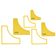 Conjunto de 3 Moldes/Estênceis Drunkard's Path para Quilt/Patchwork 7,6/10,2/12,7 cm DIY Costura - Traceease Amarelo