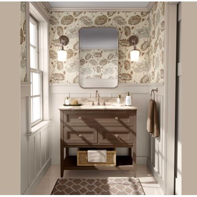 Papel de Parede Flores em Flor Bege Vinílico Autoadesivo, Decorativo, Fácil Aplicação para Quarto, Sala e Ambientes - S4Sassy 63,5 cm (L) × 609,6 cm (C) / Bege - Vinil Liso