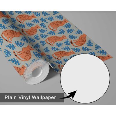 Papel de Parede Estampa Safari de Onça Removível, Vinil Autoadesivo, Fácil Aplicação DIY para Quarto e Sala - Cinza - S4Sassy 63,5 cm (L) × 152,4 cm (C) / Cinza - Vinil Texturizado
