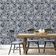Contact Autoadesivo Removível Azul Contemporâneo, Rolo Vinil Impermeável com Estampa Floral Linear para Paredes, Armários e Cômoda - S4sassy 63,5 cm (L) × 914,4 cm (C) / Azul - Vinil Texturizado