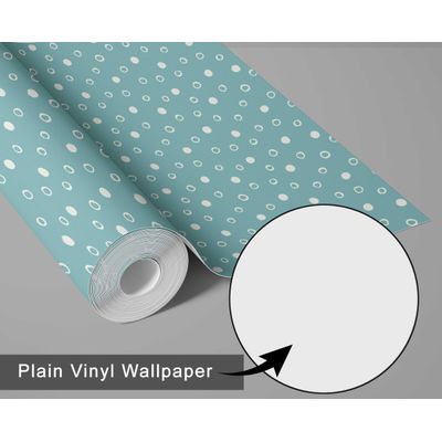 Papel de Parede Autoadesivo Decorativo Poá Verde, Vinil Impermeável, Removível, Amigável para Locatário, Quarto e Sala de Jantar - S4sassy 63,5 cm (L) × 152,4 cm (C) / Verde - Vinil Liso