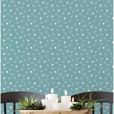 Papel de Parede Autoadesivo Decorativo Poá Verde, Vinil Impermeável, Removível, Amigável para Locatário, Quarto e Sala de Jantar - S4sassy 63,5 cm (L) × 152,4 cm (C) / Verde - Vinil Liso
