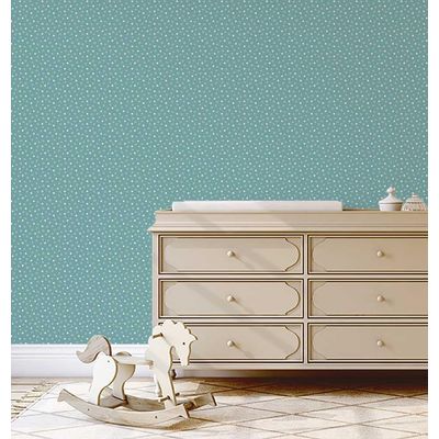 Papel de Parede Autoadesivo Decorativo Poá Verde, Vinil Impermeável, Removível, Amigável para Locatário, Quarto e Sala de Jantar - S4sassy 63,5 cm (L) × 152,4 cm (C) / Verde - Vinil Liso