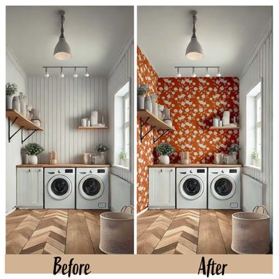 Papel de Parede Autoadesivo, Estampa Bege com Rosas Marrom, Vinil Impermeável, Removível, para Inquilinos, Quarto/Sala/Jantar - S4Sassy 63,5 cm (L) × 304,8 cm (C) / Marrom - Vinil Texturizado