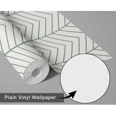 Papel de Parede Autoadesivo Verde, Linhas Geométricas, Impermeável e Removível, Amigável para Inquilinos, Quarto e Sala de Jantar - S4sassy 63,5 cm (L) × 914,4 cm (C) / Verde - Vinil Liso