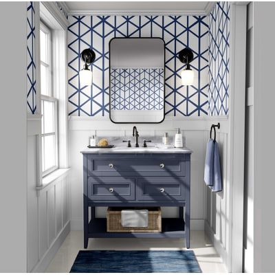 Papel de Parede Autoadesivo Decorativo Estampa Cubo Geométrico, Papel Contact Impermeável Azul, Removível, Ideal para Locatários - S4sassy 63,5 cm (L) × 609,6 cm (C) / Azul - Vinil Liso