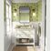 Papel de Parede Autoadesivo, Estampa Folha Pontilhada e Flores, Vinil Impermeável Verde, Removível para Locatário, Quarto e Sala - S4sassy 63,5 cm (L) × 304,8 cm (C) / Verde - Vinil Liso