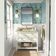 Papel de Parede Autoadesivo Estampa Floral Silvestre Delicada Vinílico Impermeável Azul Removível para Inquilinos Quarto e Sala - S4sassy 63,5 cm (L) × 304,8 cm (C) / Azul - Vinil Liso