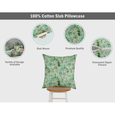 Capa de Almofada Verde Estampada de Luxo, Capa de Almofada Decorativa - Vargottam 30,48 Cm × 60,96 Cm – Retangular / Verde