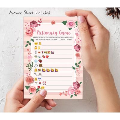 50 Cartões Florais para Jogo, Chá de Noiva, Despedida de Solteira, Quadrados em Branco para Preencher Ideias de Lembrança - Inkdotpot 12,7 Cm × 17,78 Cm / Branco - Conjunto de Jogos