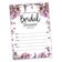 Cartões Quadrados em Branco para Chá de Noiva/Despedida de Solteira Pacote com 50 Jogo para Preencher Ideias de Presente Floral - Inkdotpot 12,7 Cm × 17,78 Cm / Branco - Conjunto de Jogos
