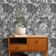 Papel de Parede Autocolante Estampa Rascunho de Selva, Vinílico Impermeável, Preto, Removível, para Inquilinos, Quarto e Sala - S4Sassy 63,5 cm (L) × 152,4 cm (C) / Preto - Vinil Texturizado