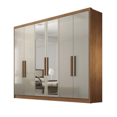 Guarda Roupa Casal - Linea - Cumaru/fendi - Novo Horizonte