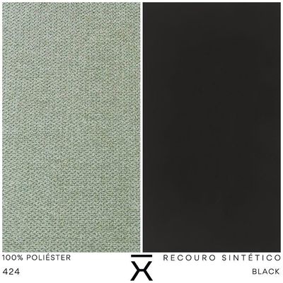 Poltrona Decorativa Turim Base Aço Preto Recouro Black Poliéster Verde - Nexta Casa