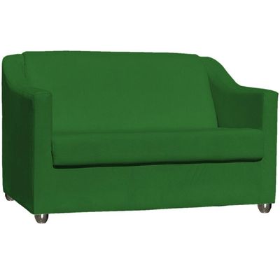 Kit Namoradeira Decorativa + 4 Poltronas Para Sala Manicure Recepção Consultório Mila Suede