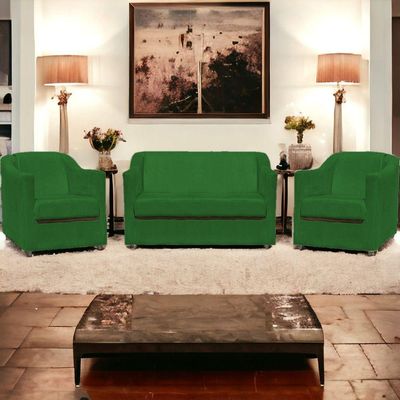 Kit Namoradeira Decorativa + 4 Poltronas Para Sala Manicure Recepção Consultório Mila Suede