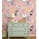 Papel de Parede Vinil Autoadesivo Estampa de Gato À Prova d'Água Rosa Removível para Quarto Infantil/Bebê/Brinquedoteca - S4Sassy 63,5 cm (L) × 152,4 cm (C) / Rosa - Vinil Texturizado