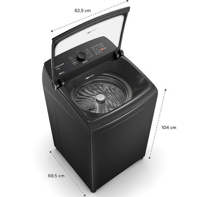 Máquina de Lavar BWJ14A9 14kg Smart Sensor Reduzir Tempo Brastemp Cinza / 110V